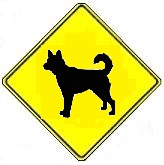 Dog Crossing symbol - 18-, 24-, 30- or 36-inch